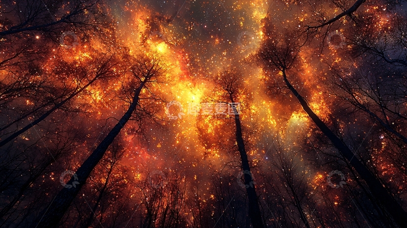 高清大图下载【趣麦麦图】燃烧的森林