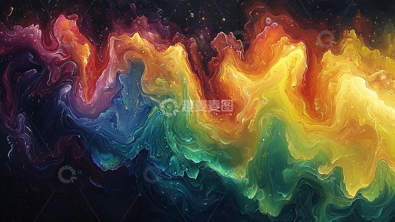 高清大图下载【趣麦麦图】彩色液体流动