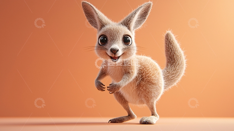 高清大图下载【趣麦麦图】萌系卡通袋鼠