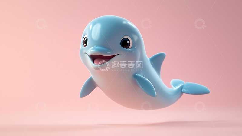 高清大图下载【趣麦麦图】卡通可爱海豚