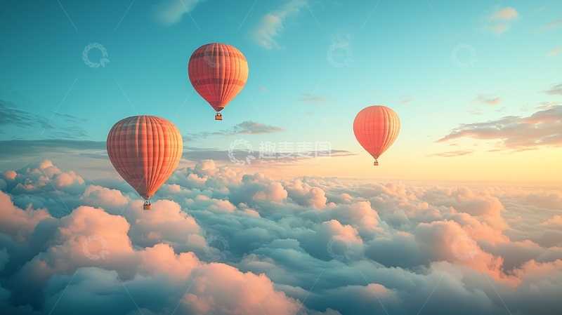高清大图下载【趣麦麦图】热气球
