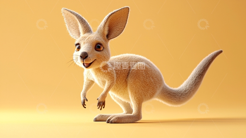 高清大图下载【趣麦麦图】卡通小袋鼠