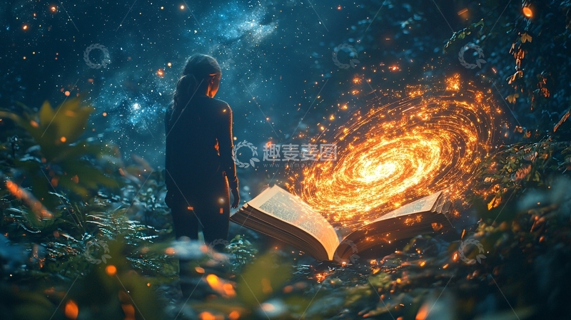 高清大图下载【趣麦麦图】奇幻宇宙星河书籍