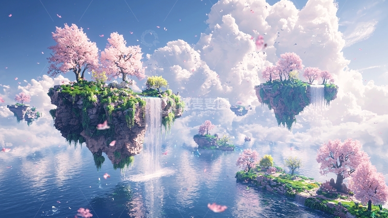 高清大图下载【趣麦麦图】梦幻天空岛屿