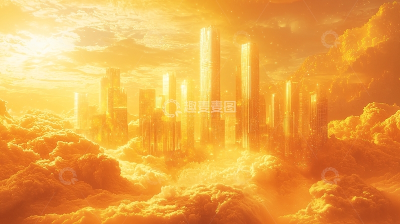 高清大图下载【趣麦麦图】金色天空之城