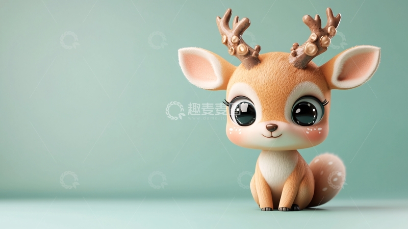 高清大图下载【趣麦麦图】卡通小鹿