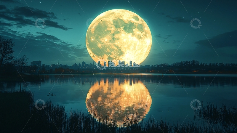 高清大图下载【趣麦麦图】超级月亮