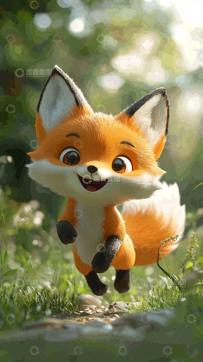 高清大图下载【趣麦麦图】卡通小狐狸
