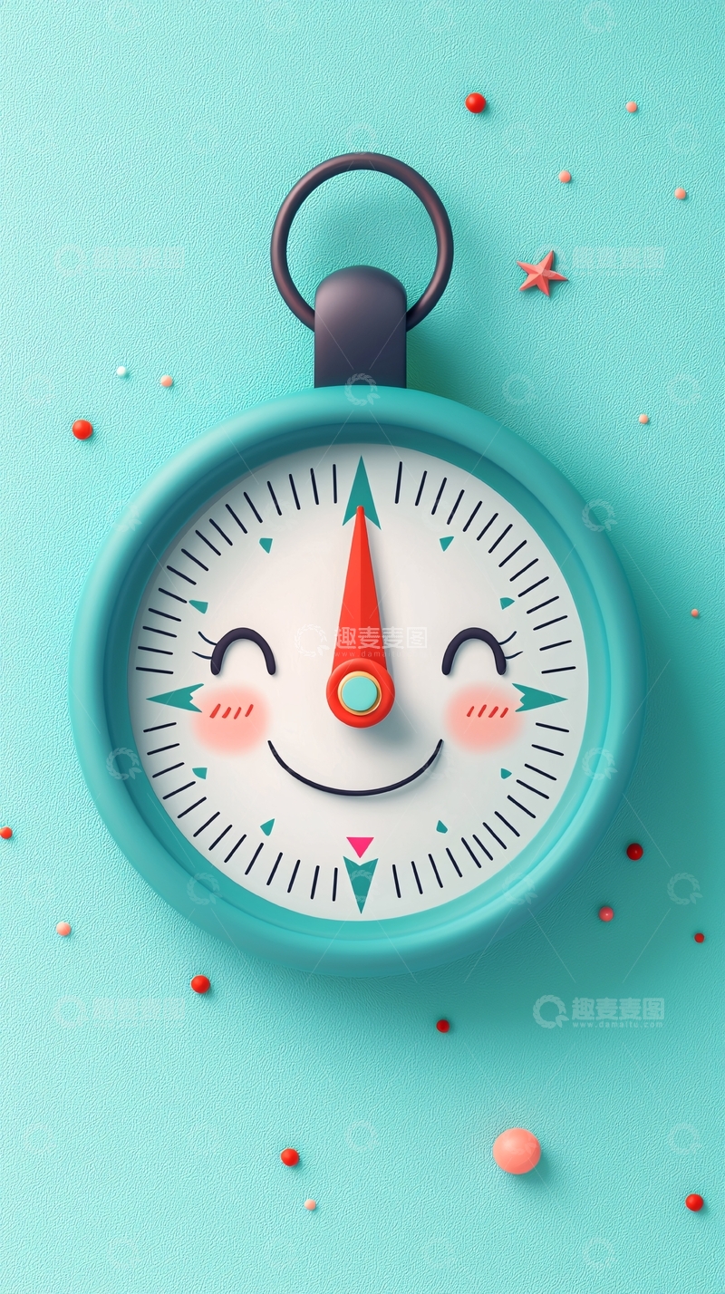 高清大图下载【趣麦麦图】卡通可爱怀表