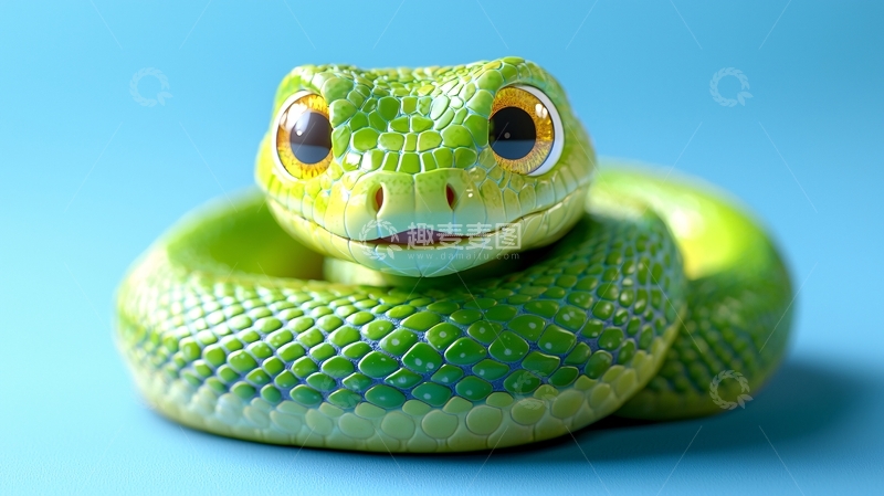 可爱绿蛇