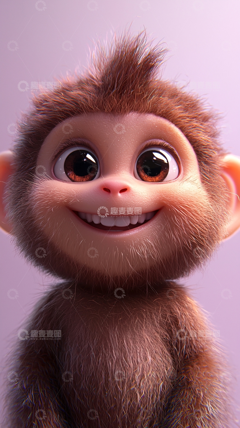 高清大图下载【趣麦麦图】萌宠小猴子