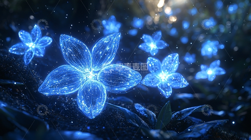 高清大图下载【趣麦麦图】蓝光花朵