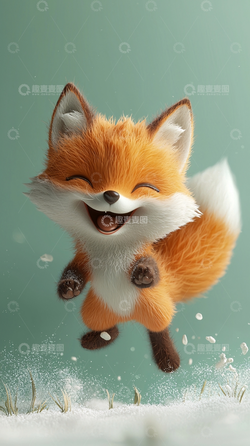 高清大图下载【趣麦麦图】萌萌的小狐狸