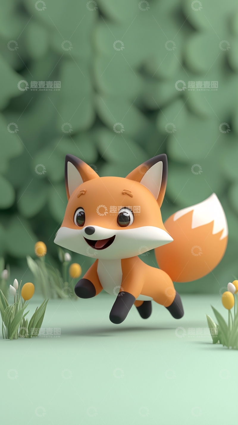 高清大图下载【趣麦麦图】萌系狐狸