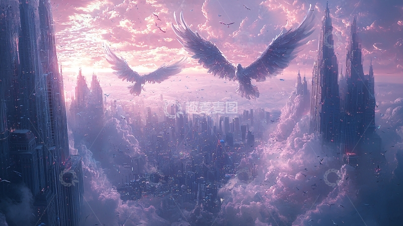 高清大图下载【趣麦麦图】梦幻天空之城