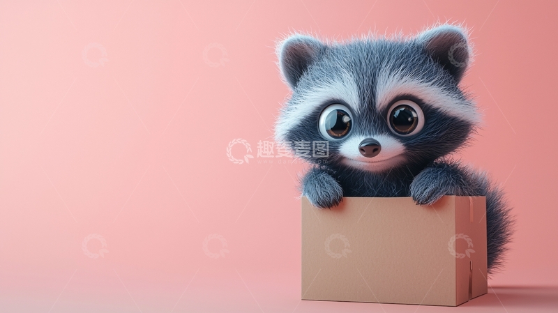高清大图下载【趣麦麦图】卡通小浣熊
