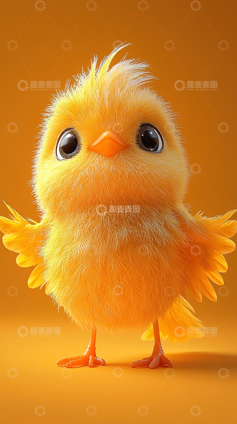 高清大图下载【趣麦麦图】可爱的小黄鸡