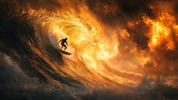 火焰巨浪冲浪