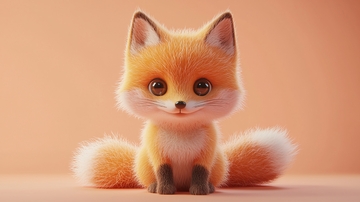 萌系卡通小狐狸