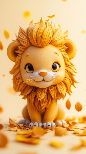 可爱卡通小狮子
