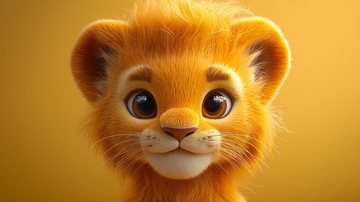 超萌卡通小狮子