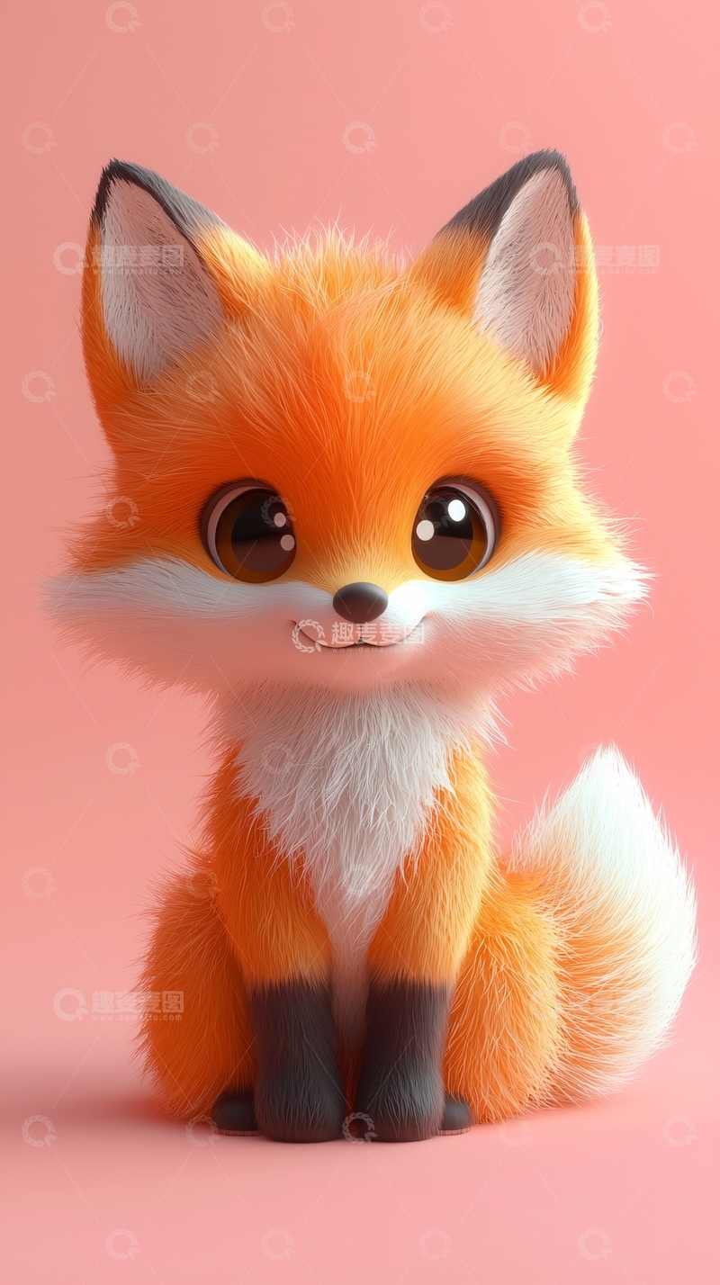 高清大图下载【趣麦麦图】卡通小狐狸