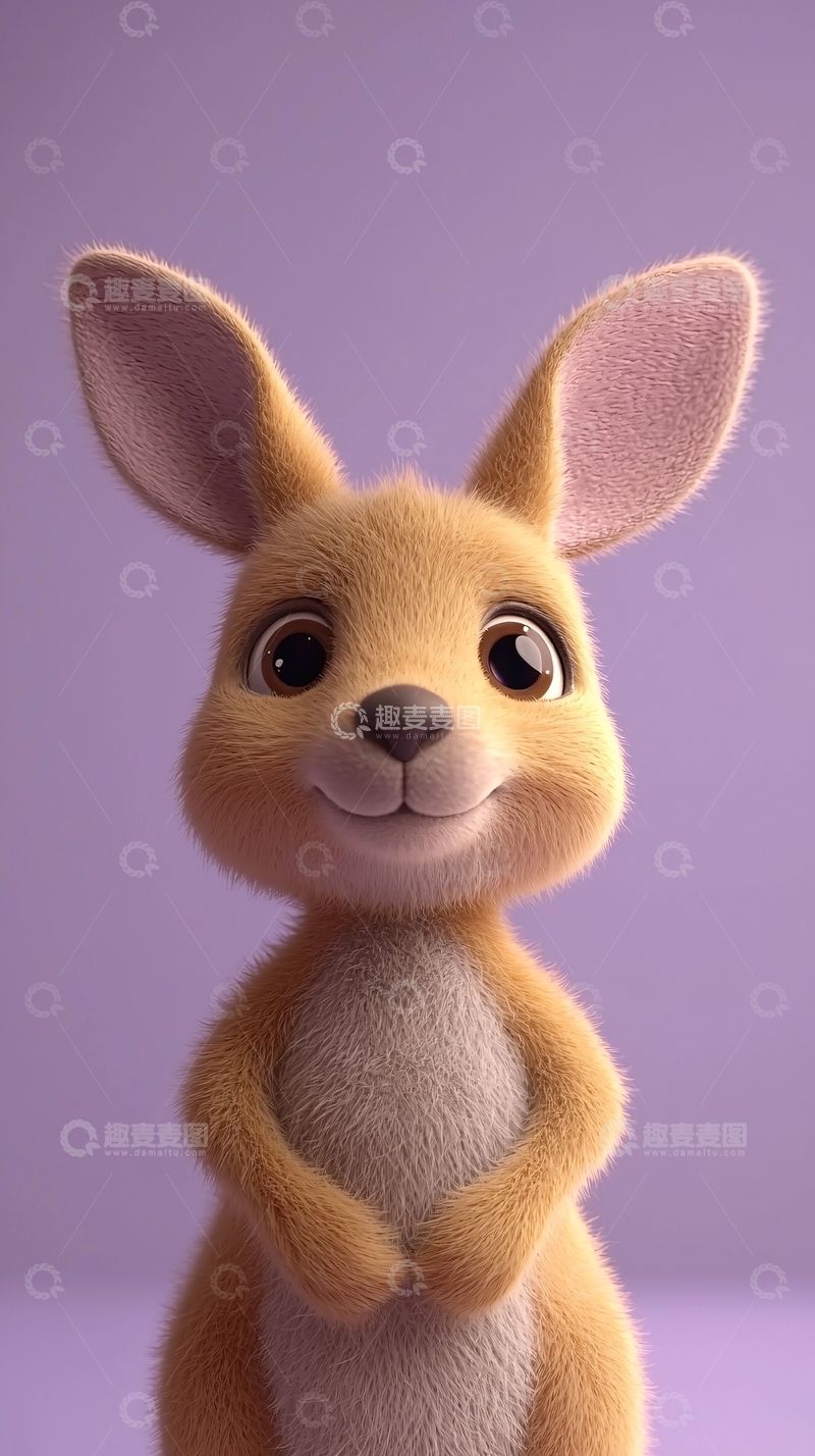 高清大图下载【趣麦麦图】可爱卡通小袋鼠