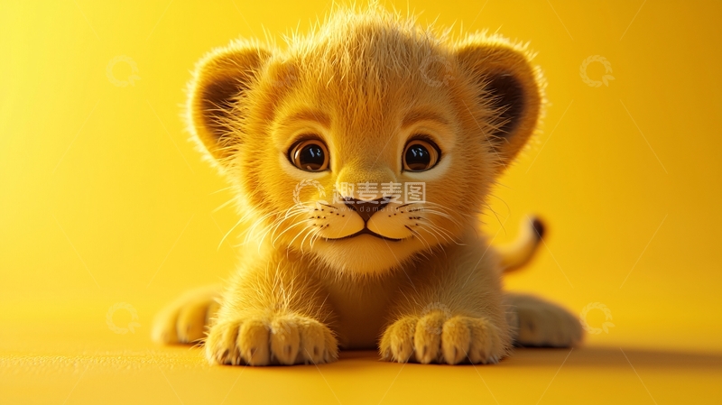 高清大图下载【趣麦麦图】可爱的小狮子