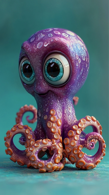 超萌紫色小章鱼