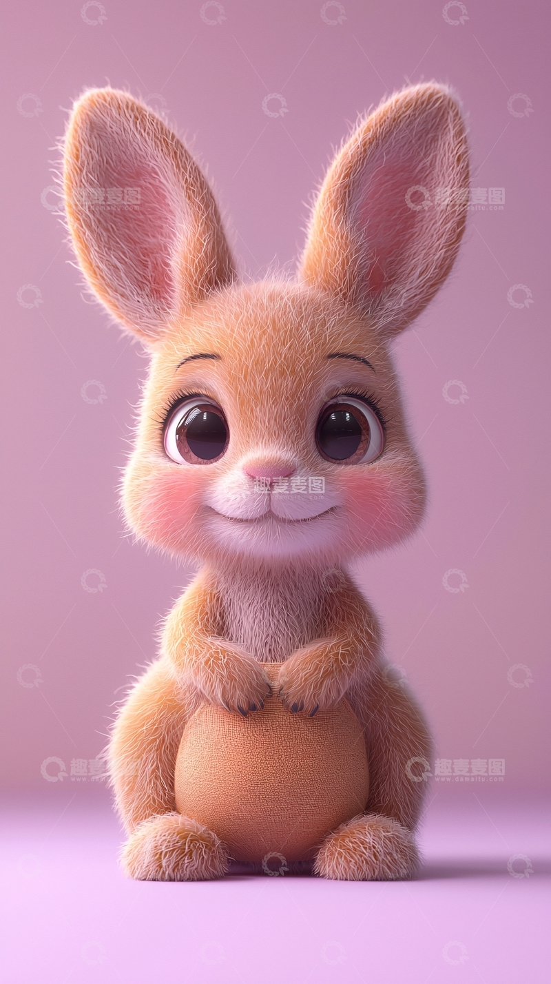 高清大图下载【趣麦麦图】可爱卡通小兔子