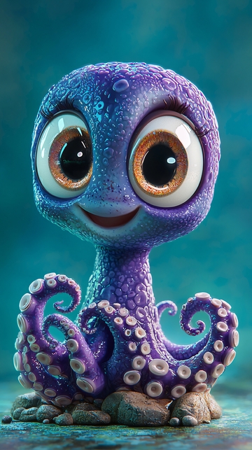 超萌紫色小章鱼