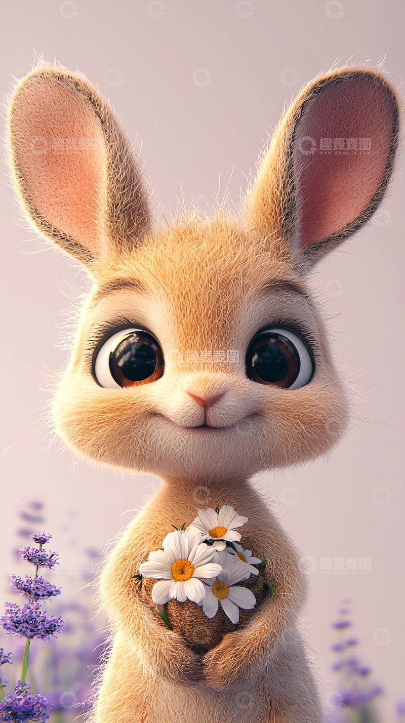 高清大图下载【趣麦麦图】可爱卡通小兔子