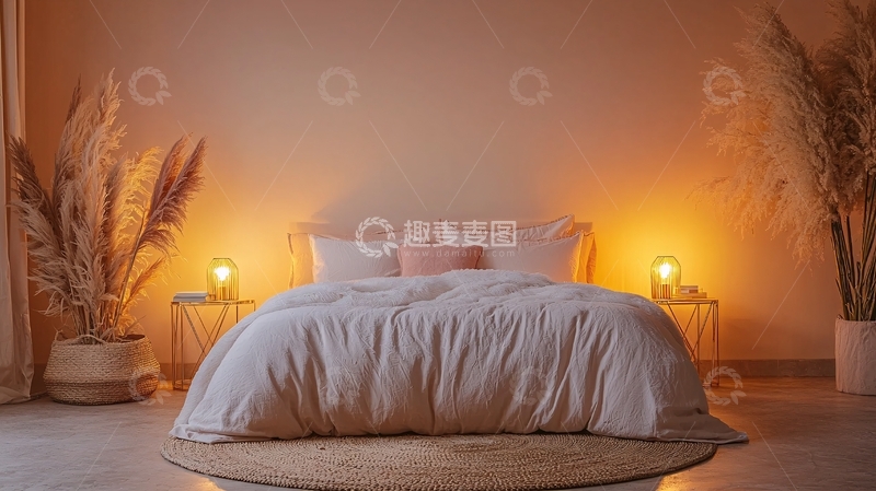 高清大图下载【趣麦麦图】温馨舒适卧室氛围