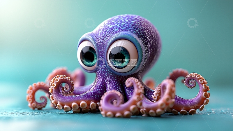 高清大图下载【趣麦麦图】卡通章鱼