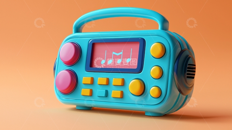 高清大图下载【趣麦麦图】卡通收音机
