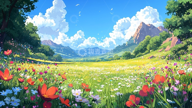 高清大图下载【趣麦麦图】梦幻田园风光