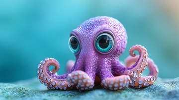 萌系紫色小章鱼
