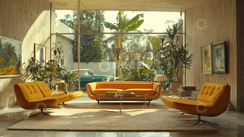 高清大图下载【趣麦麦图】复古客厅