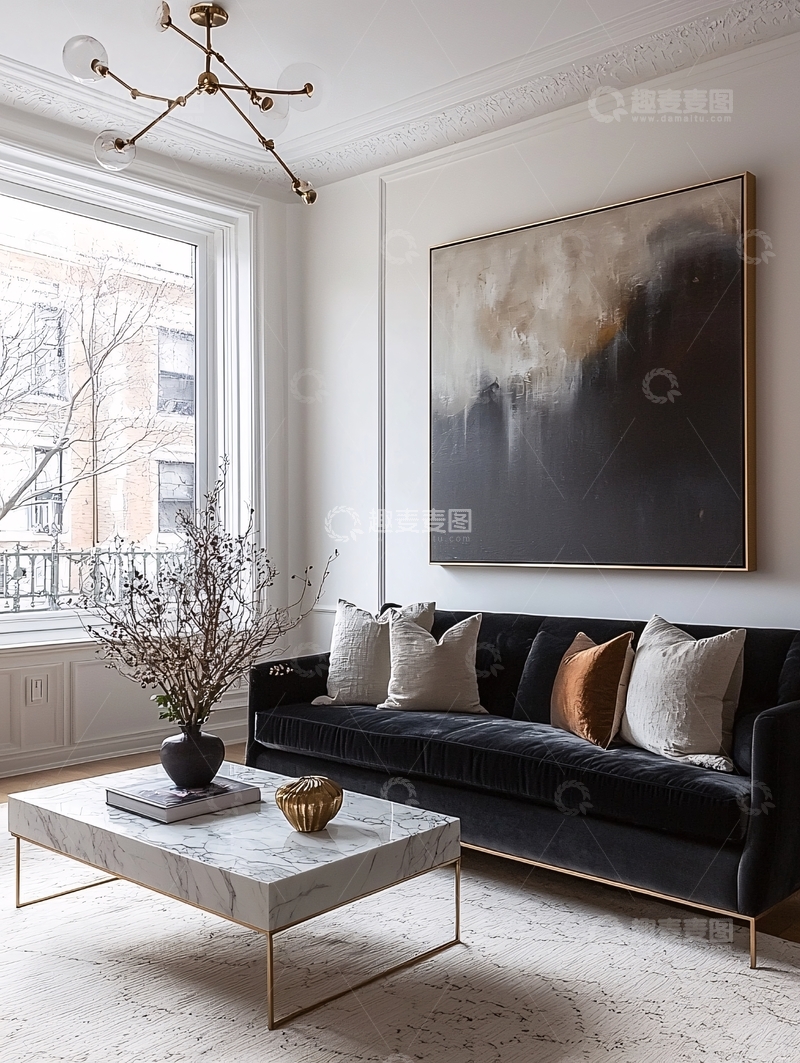 高清大图下载【趣麦麦图】-现代简约客厅装饰