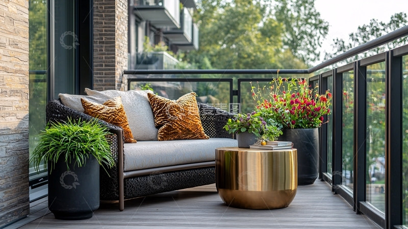 高清大图下载【趣麦麦图】阳台休闲区