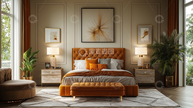 高清大图下载【趣麦麦图】现代轻奢卧室设计