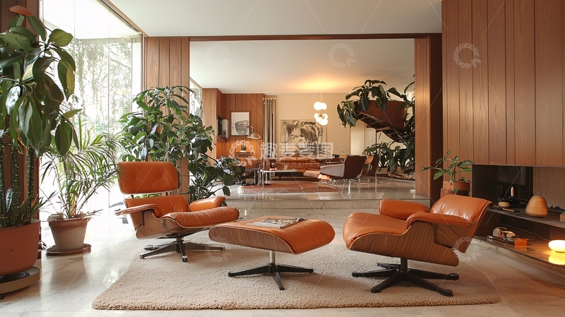 高清大图下载【趣麦麦图】复古客厅家居设计