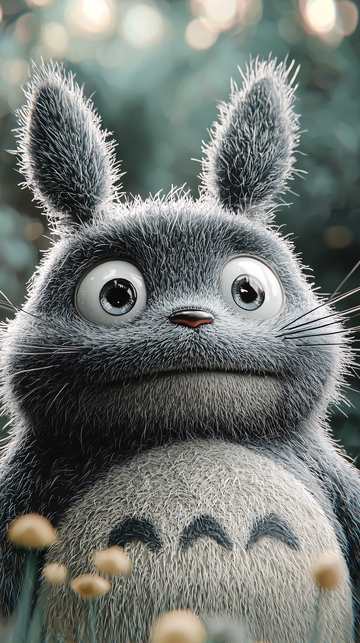 呆萌灰尘精灵龙猫