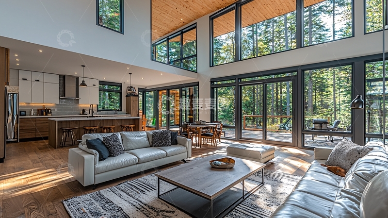 高清大图下载【趣麦麦图】现代简约高挑客厅设计