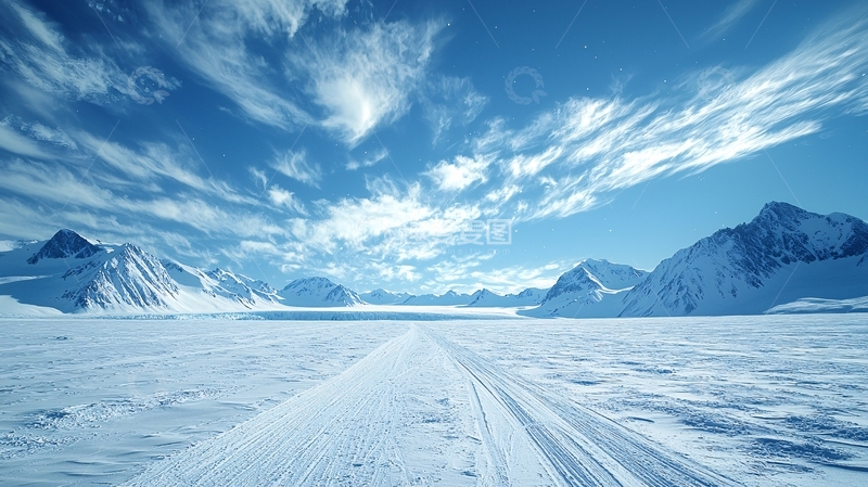 高清大图下载【趣麦麦图】极地冰雪路