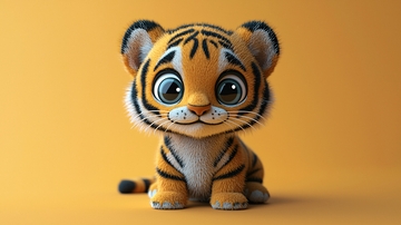 萌系卡通小老虎