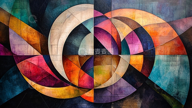 高清大图下载【趣麦麦图】抽象几何画
