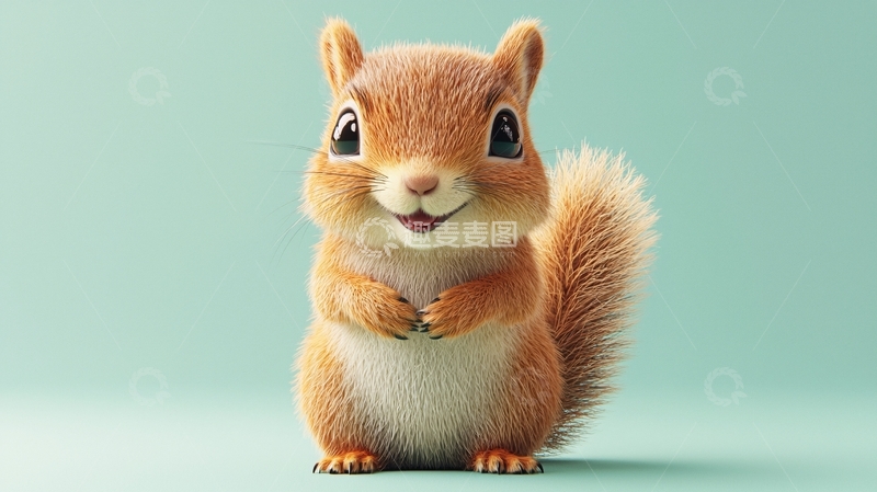 高清大图下载【趣麦麦图】可爱卡通小松鼠
