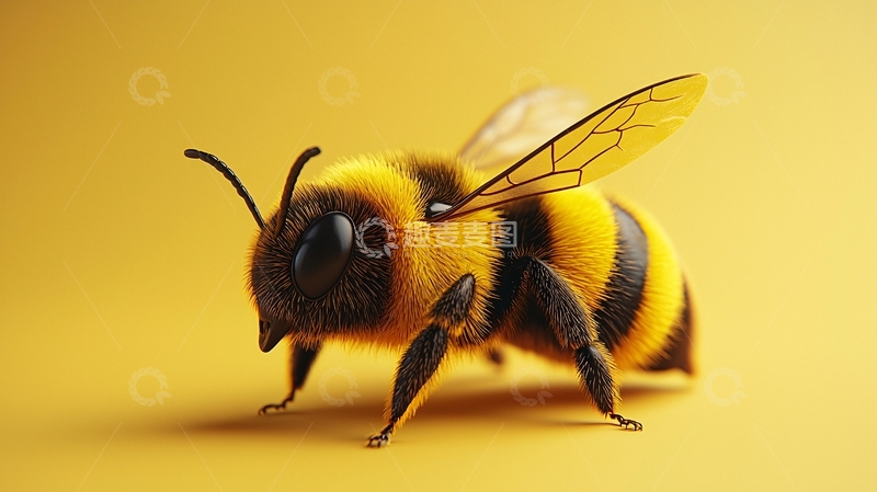 高清大图下载【趣麦麦图】高清大图毛茸茸的蜜蜂