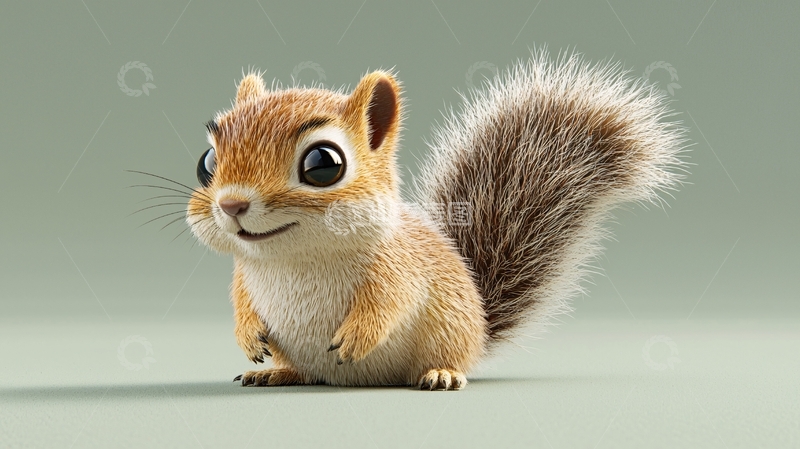 高清大图下载【趣麦麦图】可爱卡通小松鼠